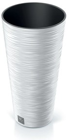 Donica ogrodowa okrągła Furu Slim 57 cm biały PROSPERPLAST