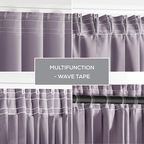 Szaroróżowa zaciemniająca zasłona termiczna 140x270 cm Pleat – Restilo