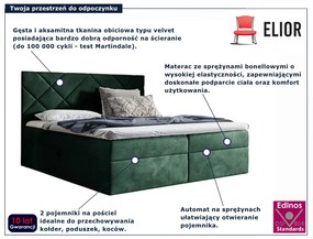 Zielone łóżko pikowane z pojemnikiem 5 rozmiarów D2-K51