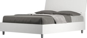 Łóżko bez stelaża 140x190 Nachylony zagłówek frassino biała Demas