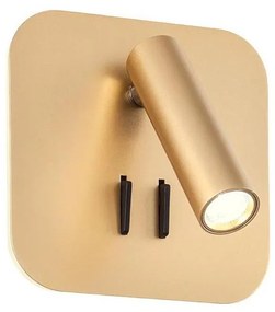 Redo 01-2977 - Kinkiet QUDA LED/6W/230V + LED/3W CRI 90 USB, złoty