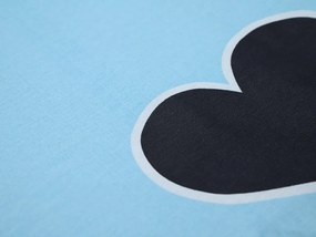 PrzytulneMieszkanie.pl PrzytulneMieszkanie.pl Pościel bawełniana CORAZON niebieska Rozmiar pościeli: 70 x 90 cm | 140 x 200 cm