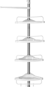 Teleskopowa półka do łazienki z wieszakiem na ręczniki A4-L24