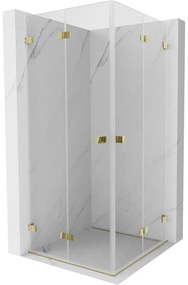 Mexen Lunar-F Duo kabina prysznicowa składana 95 x 95 cm, transparent, złota - 836-095L-095P-50-00