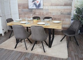 Krzesło do jadalni MCW-K25 (zestaw 6 sztuk),  ciemny brąz