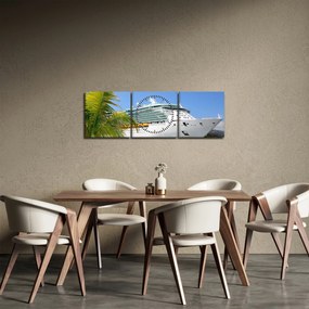Obraz - Statek wycieczkowy (z zegarem) (90x30 cm)