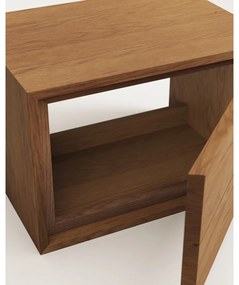 Ciemnobrązowa wisząca szafka pod umywalkę z litego drewna tekowego 60x40 cm Kenta – Kave Home