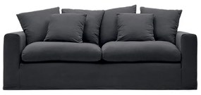 Antracytowy pokrowiec na sofę 240 cm Nora – Kave Home