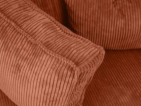 Rozkładana narożna sofa SMART COSARO terakotowa, dwustronna + 2 poduszki GRATIS