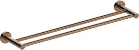 Luisa wieszak na ręczniki z 2 drążkami szczotkowanego miedzi