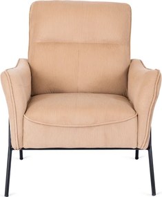 Fotel Wypoczynkowy ALBERTO Sztruksowy Beżowy do Salonu Nowoczesny