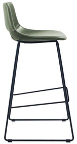 Hoker z imitacji skóry w kolorze khaki (wysokość siedziska 76 cm) Zahara – Kave Home