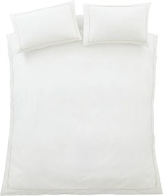 Biało-beżowa pościel jednoosobowa z perkalu bawełnianego 135x200 cm Contrast Trim – Bianca