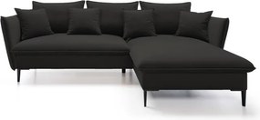 Narożnik GLOSS Prawostronny z funkcją spania, zestaw z poduszkami wolnostojący tkanina RIVIERA 16 Cappucino WERSAL