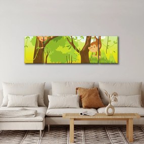 Obraz - Małpy (170x50 cm)