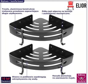 Zestaw narożnych półek pod prysznic 2 sztuki L0-A21