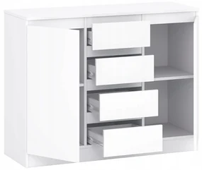 Komoda 2d 4s do sypialni garderoby salonu biały