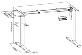 Stół z regulacją wysokości, 1 silnik, 745 - 1235 mm, ergonomiczny L/P, blat 1800 x 1200 mm, podstawa biała, biały