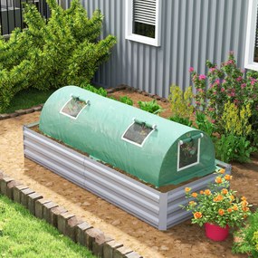 Outsunny Szklarnia Foliowa, Odporna na Warunki Pogodowe, UV-odporna, Tunel Foliowy, 200 x 80 x 45 cm, Zielona