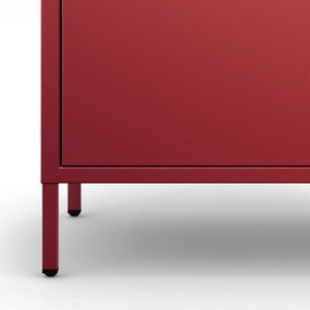 Szafa na ubrania metalowa czerwona FLAVIO, 800 x 1850 x 450 mm