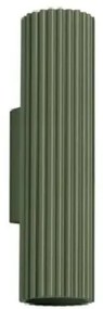 Kinkiet KARBON 20 zielony oliwkowy ryflowany SOLLUX  LIGHTING