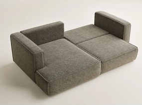 Brązowy rozkładany/ze schowkiem narożnik z tkaniny szenilowej (lewostronny/z szezlongiem) Velto – Maison de Rêve