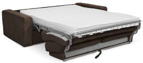Brązowa sztruksowa rozkładana sofa 195 cm Nona – Makamii