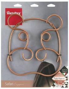 Ścienny stalowy haczyk w kolorze miedzi Hippo – Metaltex