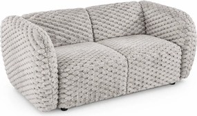 Popielata nowoczesna sofa z trójwymiarową tapicerką T4-T22