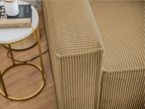 Fotel z podnóżkiem SMART SET, musztardowy