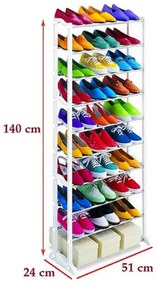 Półka na buty metalowa biała VERAKO