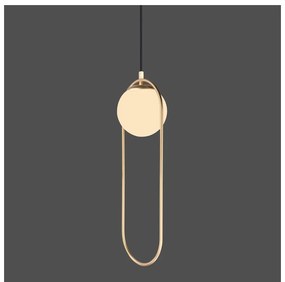 Lampa wisząca w kolorze złota ze szklanym kloszem ø 20 cm Arch – Squid Lighting