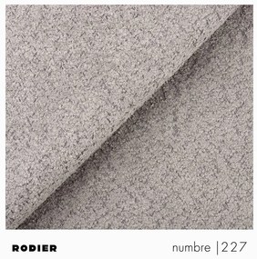 Jasnoszary rozkładany/ze schowkiem narożnik z materiału bouclé (prawostronny/z szezlongiem) Rene – Rodier