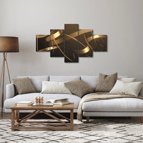 Obraz - Brązowe wstążki (125x70 cm)