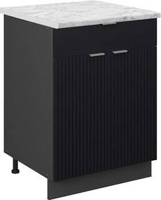 Szafka dolna do kuchni czarne paski 60x60x82 fame-line