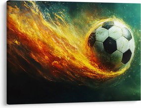 Obraz - Piłka nożna w locie (70x50 cm)