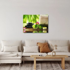 Obraz na szkle - narzędzia do masażu (70x50 cm)