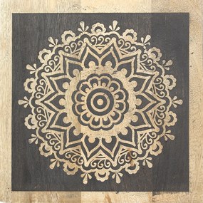 Dekoracja ścienna Mandala Wood I 20x20 cm