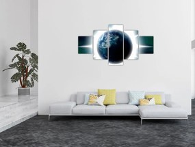 Obraz napromieniowanej planety (125x70 cm)