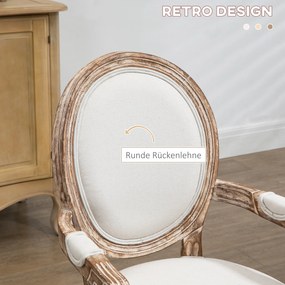 HOMCOM Krzesło Jadalniane Retro Stylowe Klasyczne Wygodne | Aosom PL