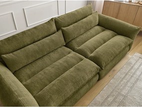Zielona sofa z tkaniny szenilowej 276 cm Neil – Bobochic Paris