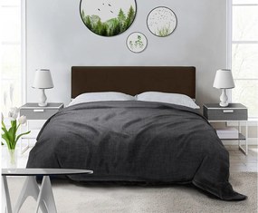 Tapicerowane łóżko Nefryt 150x212x90 cm, powierzchnia spania 140x200 cm, schowek, podnośnik, tkanina Monolith brąz