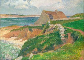 Obraz na szkle - Henri Moret, The Island of Raguenez, Brittany, reprodukcje (70x50 cm)