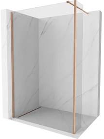 Mexen Kioto ścianka prysznicowa Walk-in 135 x 40 cm, transparent, miedź szczotkowana - 800-135-212-65-00-040