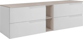Zestaw mebli łazienkowych pod umywalkę, biała / kaszmir, 180 (2 x 80 + 20) x 46 x 58 cm