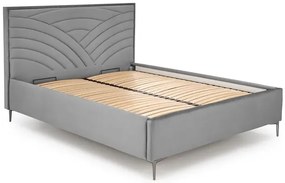 Szary pikowany zagłówek do łóżka B9-E89