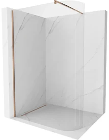 Mexen Kioto ścianka prysznicowa zaokrąglona Walk-in 150 x 200 cm, transparent 8 mm, różowe złoto - 800-150-101-60-06
