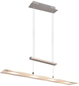 Szara lampa wisząca LED ze szklanym kloszem Milos – Trio