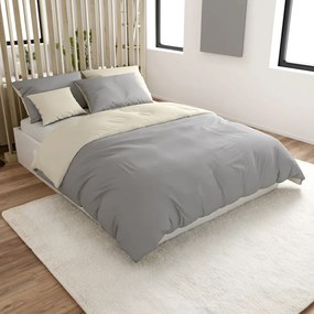 PrzytulneMieszkanie.pl PrzytulneMieszkanie.pl Bawełniana pościel MONOCHROMATIC kremowo-szara Rozmiar pościeli: 70 x 90 cm | 140 x 200 cm