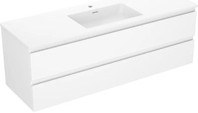 Mexen Orio szafka łazienkowa 140 cm z umywalką Otis, 2 szuflady, biała mat - 91A10-14047-2-BFF01-W18M01